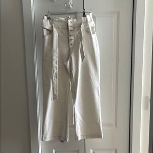 INC International Concepts Women's Straight Leg Jeans - Cream